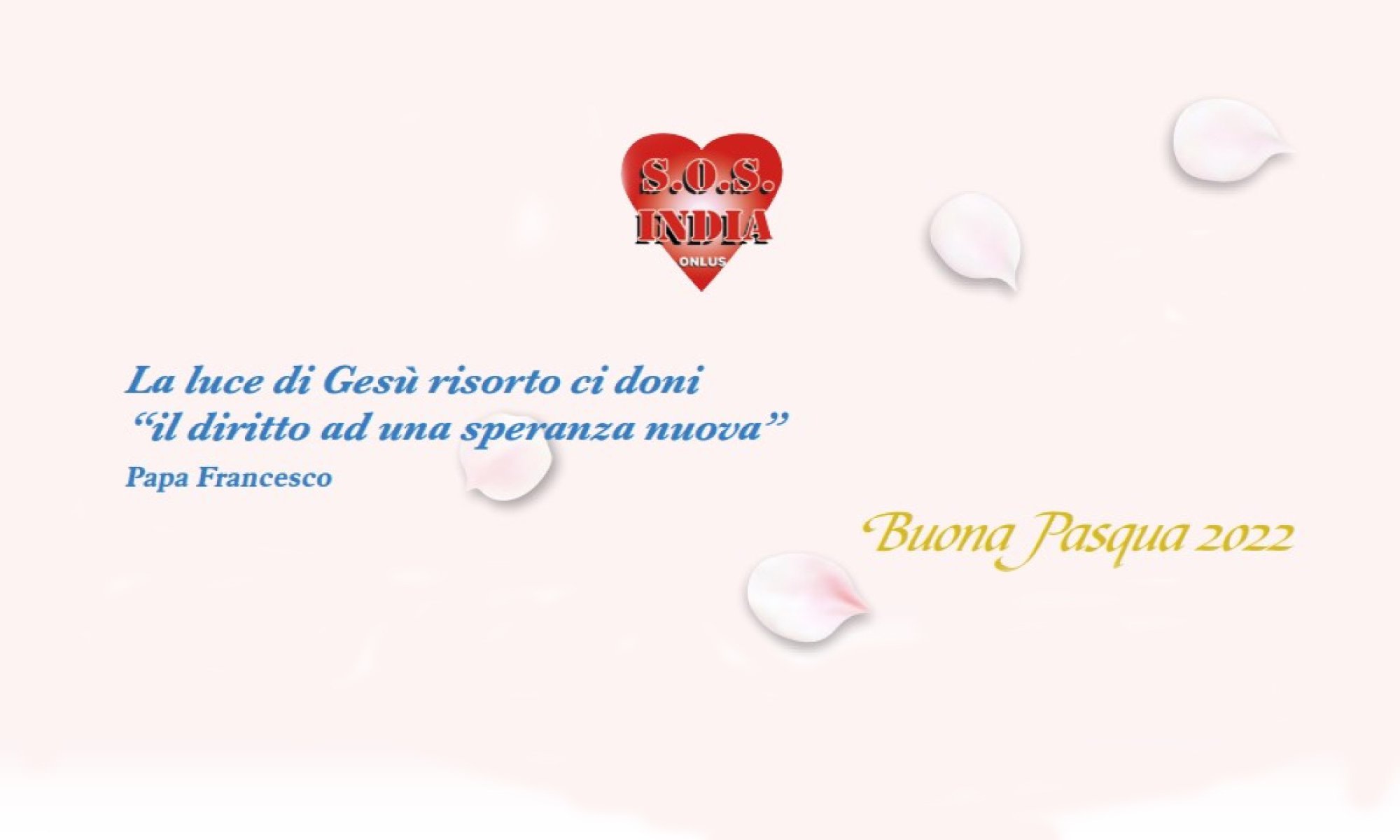 SOS INDIA BUONA PASQUA